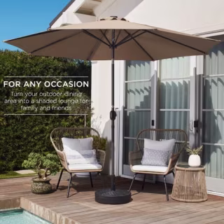 Best Choice Products Outdoor Steel Market Patio Umbrella (10 Foot)