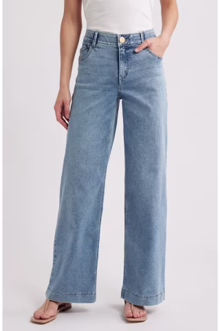 Wit & Wisdom Sam High Waist Wide Leg Jeans