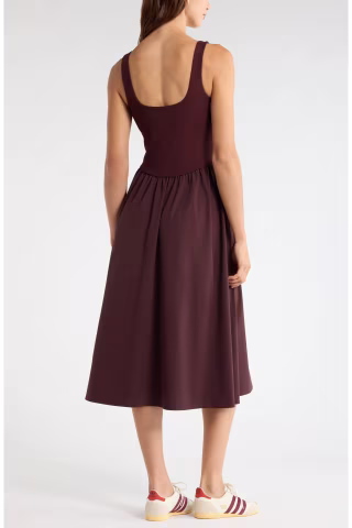 Zella Effortless Sleeveless Midi Dress