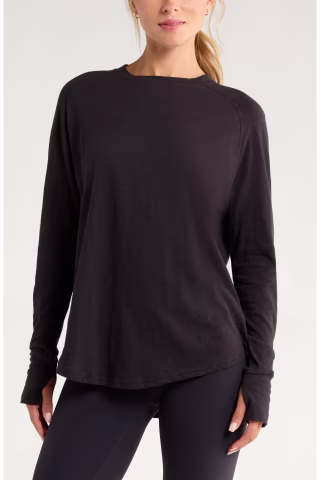 Zella Relaxed Washed 2.0 Long Sleeve Slub Tee