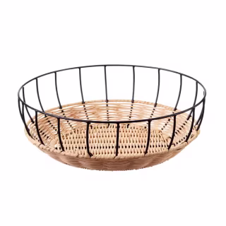 The Container Store Iron and Rattan Bowl