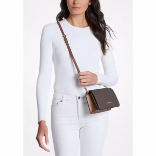 Michael Kors Jet Set Medium Signature Logo Crossbody Bag