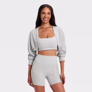 All in Motion Long Sleeve Cotton Balance Cropped Shrug