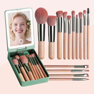 BS-Mall Makeup Brush Set with LED Mirror