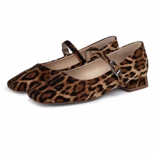Honeysolo Square Toe Mary Jane Ballet Flats