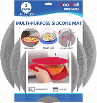 KooMall Multi-use Microwave Mats (Set of 3)