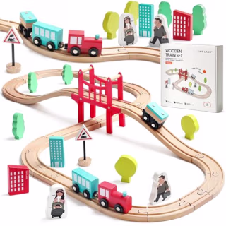 Tiny Land Wooden Train Set
