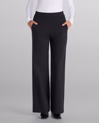 BYLT Women's Everyday Pull On Wide Leg Pant
