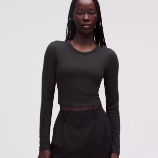 Lululemon Hold Tight Straight-Hem Cropped Long-Sleeve Shirt