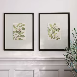 Threshold x Studio McGee Floral Framed Wall Art (Set of 2)