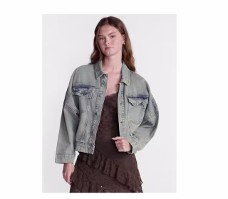 No Boundaries Oversized Denim Cotton Jacket