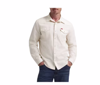 Wrangler Men's Slim Fit Long Sleeve Woven Twill Denim Shirt