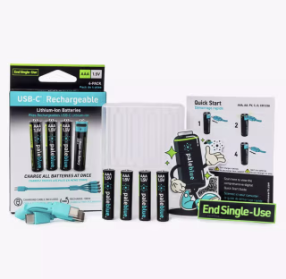 Paleblue Voyager AAA USB-C Rechargeable Batteries