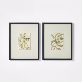 Threshold x Studio McGee Floral Framed Wall Art (Set of 2)