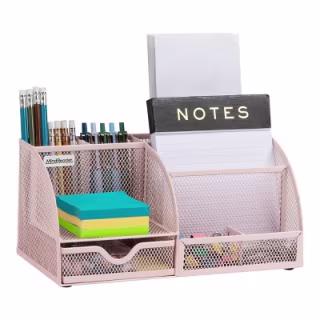 Mind Reader Metal Mesh Desktop Organizer