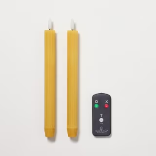 Hearth & Hand with Magnolia Honey Flameless Taper Candles (Set of 2)