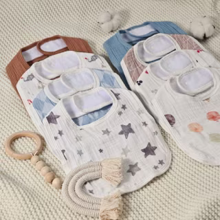 Gllquen Baby Muslin Cotton Cloth Bibs