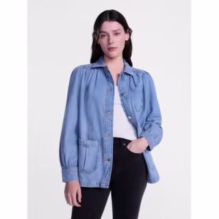 Scenario Chore Jacket with Long Puff Sleeves