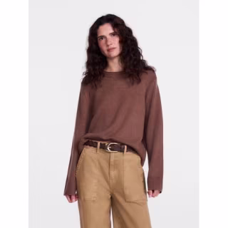 Scenario Cozy Crewneck Sweater with Long Sleeves