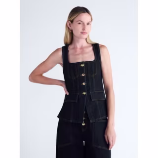 Scoop Denim Corset Top