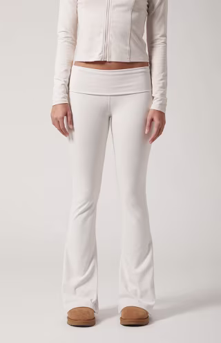Pacsun Active Fold-Over Waistband Flare Yoga Pants