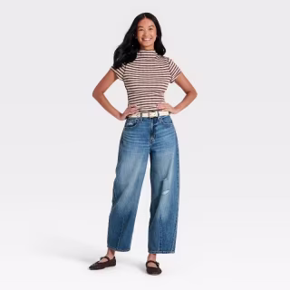 Universal Thread High-Rise Easy Barrel Jeans