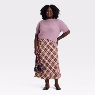 Universal Thread Plaid Midi Skirt