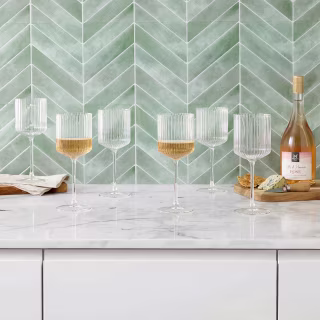 Member's Mark Ribbed Wine Glasses (6 Pack)