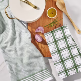 Member's Mark Plaid Leno Kitchen Towel Set (8 Piece)