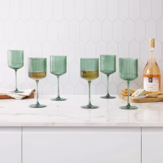 Member's Mark Ribbed Wine Glasses (6 Pack)