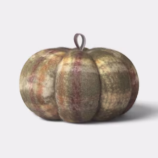 Threshold Faux Mohair Pumpkin-Shaped Throw Pillow