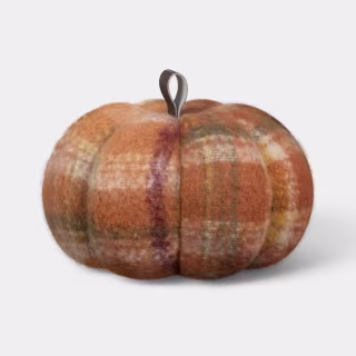 Threshold Faux Mohair Pumpkin-Shaped Throw Pillow