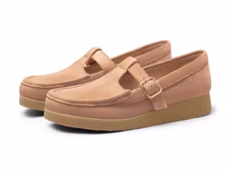 Coutgo Loafers Platform T-Strap Square Toe