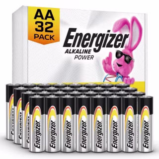 Energizer AA Batteries Alkaline Power, 32 Count