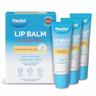 Flexitol Lip Balm with Manuka Honey (3 Pack)