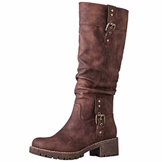 Globalwin Brown Knee High Riding Boots