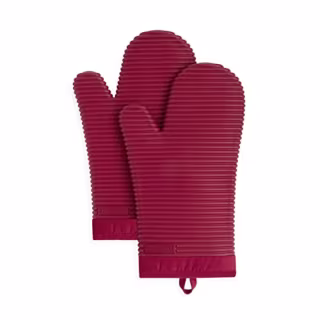 KitchenAid Ribbed Soft Silicone Oven Mitt 2-Pack Set