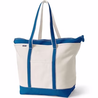 Lands' End Zip Canvas Tote