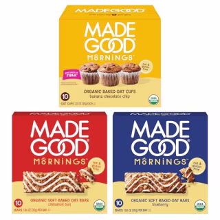 MadeGood Mornings Soft-Baked Oat Bars Variety Pack