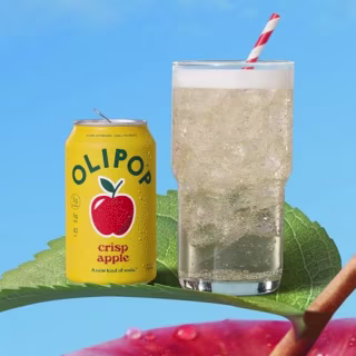 Olipop Fiber Prebiotic Soda in Crisp Apple
