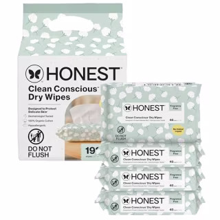 The Honest Company 100% Pure Organic Cotton Dry Wipes