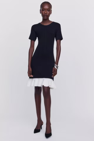 Maeve Mod Ruffled Mini Dress