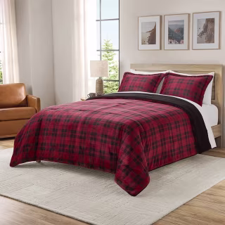 Member’s Mark 3-Piece Printed Plush Sherpa Comforter Set