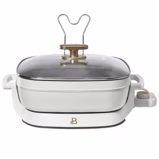 Beautiful 5-in-1 Electric Skillet with Glass Lid