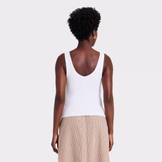 Universal Thread Western Lace Trim Pointelle Tank Top