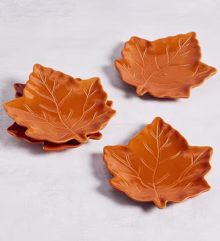 Fall Leaf Appetizer Plates (Set of 4)