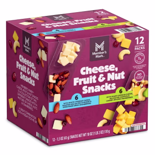 Member's Mark Cheese, Fruit and Nut Snacks, 12 pk.