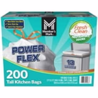 Member's Mark Power Flex 13-Gallon Tall Kitchen Trash Bags