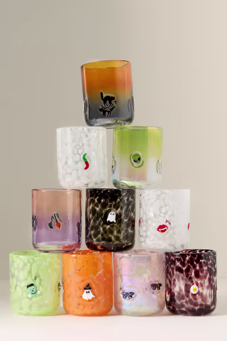 Anthropologie Mystic Halloween Icon Juice Glass