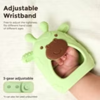 Momcozy Silicone Baby Diver and Giraffe Teething Mitten Toys